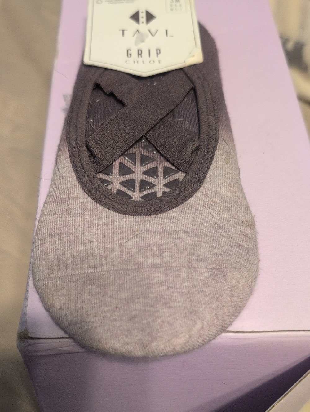 Tavi NWT Grip No-Show Liner Socks Style Chloe In Quartz Ombre